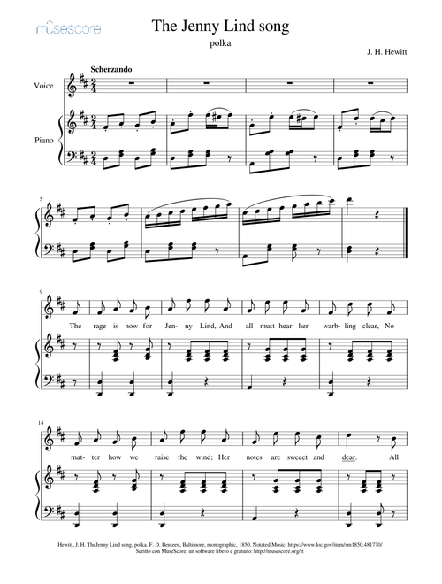 The Jenny Lind song