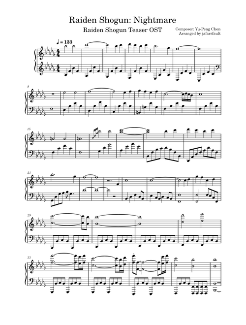 Raiden Shogun: Nightmare – Yu-Peng Chen baal's theme