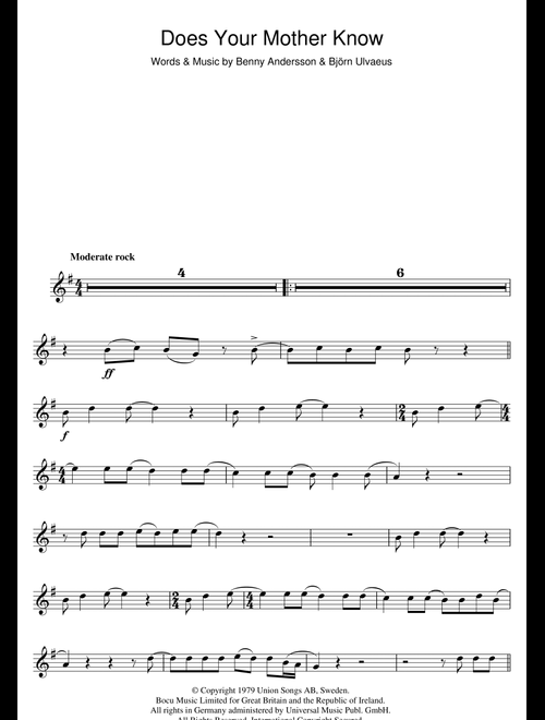 Does Your Mother Know - ABBA (Flute Solo)