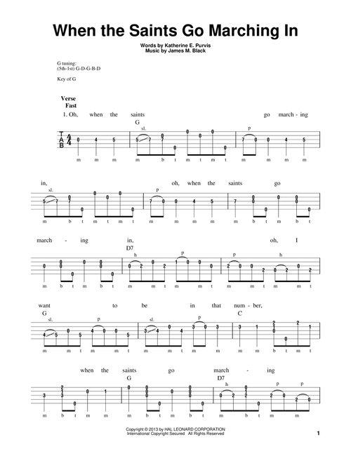When The Saints Go Marching In (Arr. Michael Miles) - James M Black, Katherine E Purvis (Banjo)