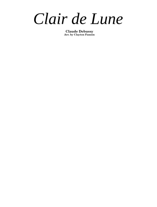 Clair de Lune for concert band