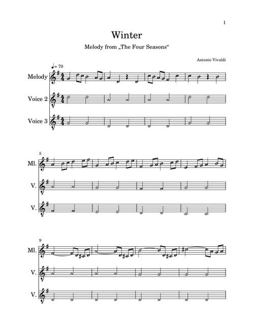 Winter (Arr. D. Lenz) - A. Vivaldi (Instrumental Duet)