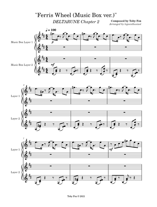 Ferris Wheel (Music Box Remix) - DELTARUNE Chapter 2