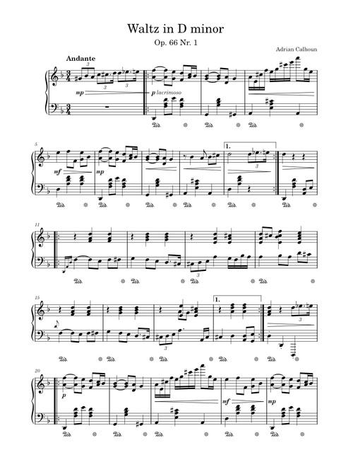 Waltz in D minor Op. 66 Nr. 1