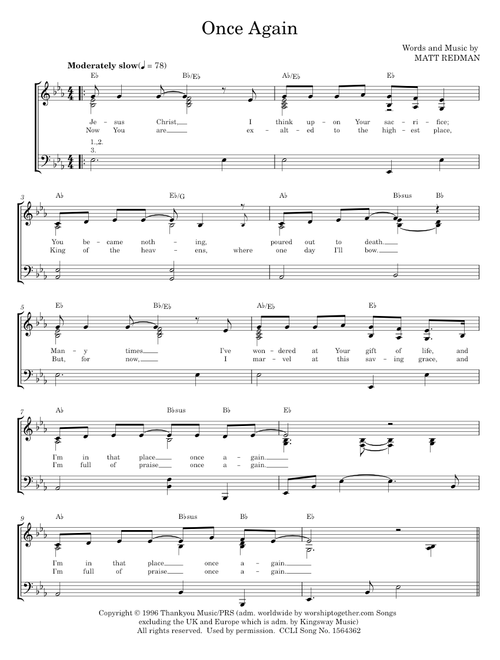 Once again - Matt Redman (Piano-Vocal-Guitar)