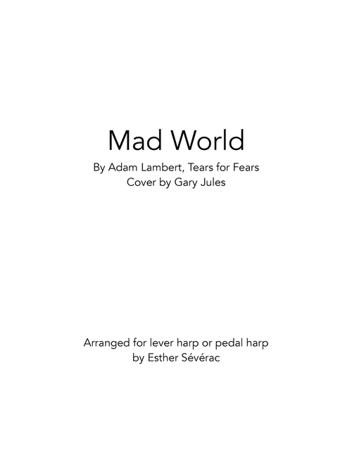 Mad World (Arr. Esther Sévérac) - Adam Lambert (Harp)