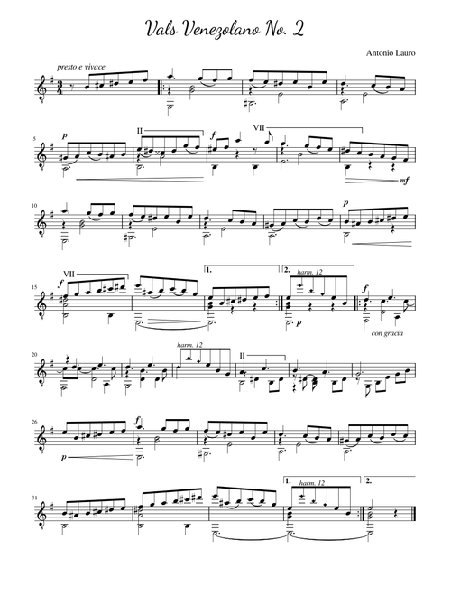Vals Venezolano No 2 - Antonio Lauro