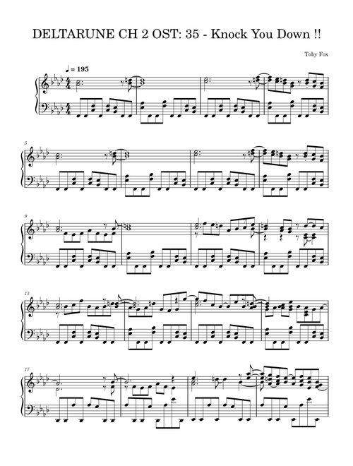 DELTARUNE CH 2 OST: 35 - Knock You Down !!