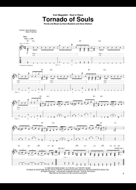 Free Megadeth sheet music | Download PDF or print on MuseScore.com
