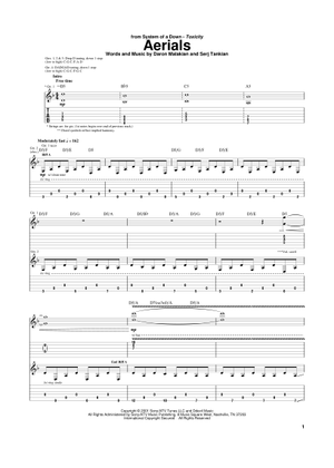 Play Official version of Lonely day sheet music by System of a Down for Guitar MuseScore