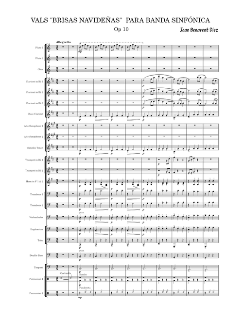 VALS "BRISAS NAVIDEÑAS"Nº1 PARA BANDA SINFÓNICA Op 10 by Joan Benavent Diez – joanbedi80