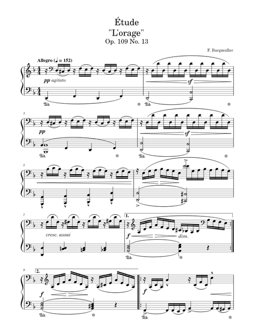 Étude Op. 109 No. 13 "L'orage"