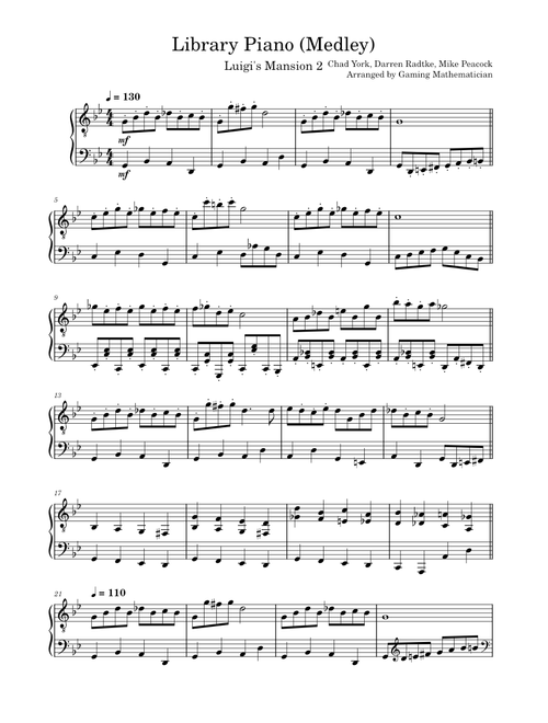 Library Piano (Medley) – Luigi's Mansion 2