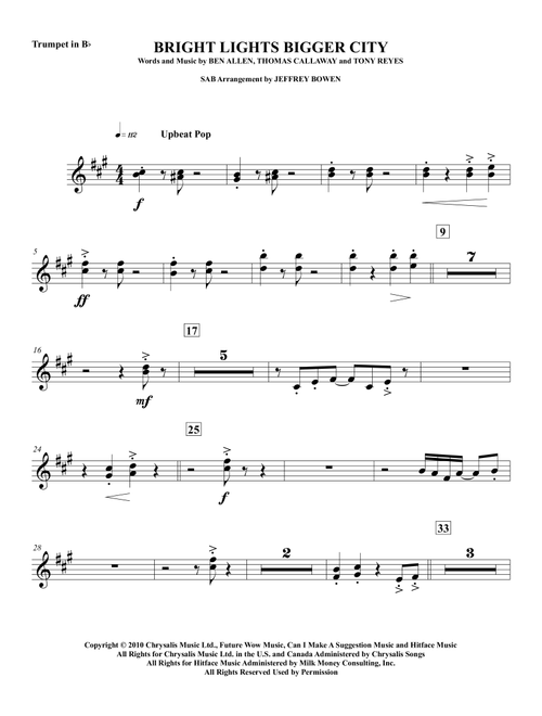 Bright Lights Bigger City (Arr. Jeffrey Bowen) - Cee Lo Green (Concert Band)