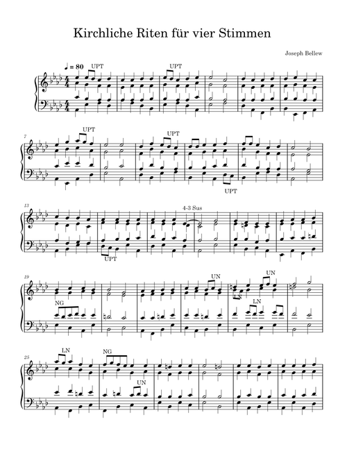 Kirchliche Riten fur vier Stimmen(AP Music Theory Project)