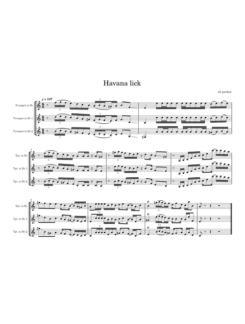 Havana – Camila Cabello - Oli parker trumpet trio section