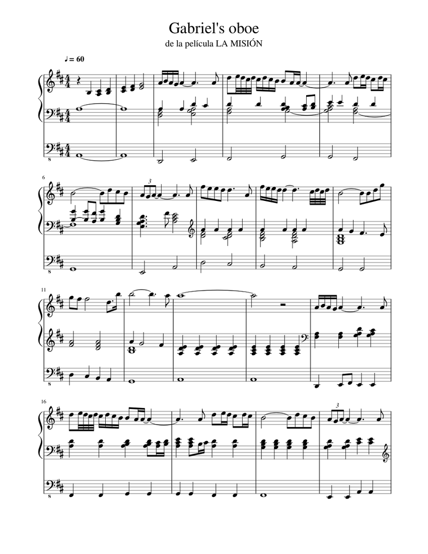 The Mission Gabriel's oboe Sheet music for Organ (Solo)
