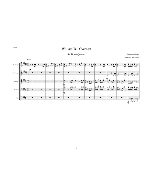 William Tell Overture for Brass Quintet