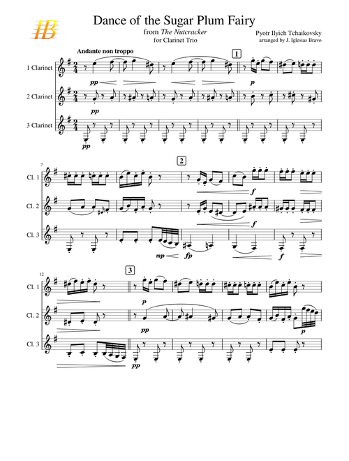 Dance of the Sugar Plum Fairy - Clarinet Trio