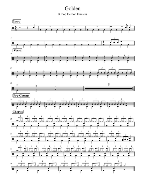 Golden – HUNTR/X Drums