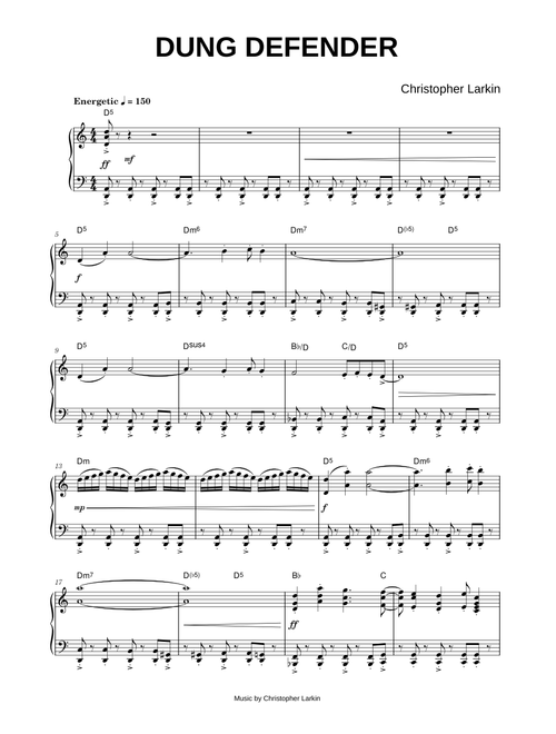 Dung Defender - Christopher Larkin (Piano)