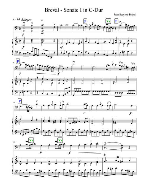 Breval - Sonate I in C-Dur