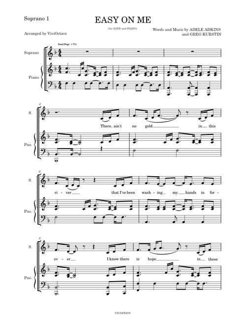 Easy On Me – Adele EASY ON ME-Soprano 1