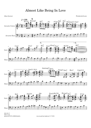 Play Official version of Almost Like Being in Love Sheet Music by