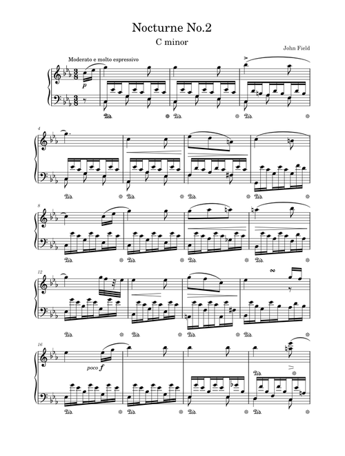 Nocturne for piano No. 2 in C minor, H25 – John Field