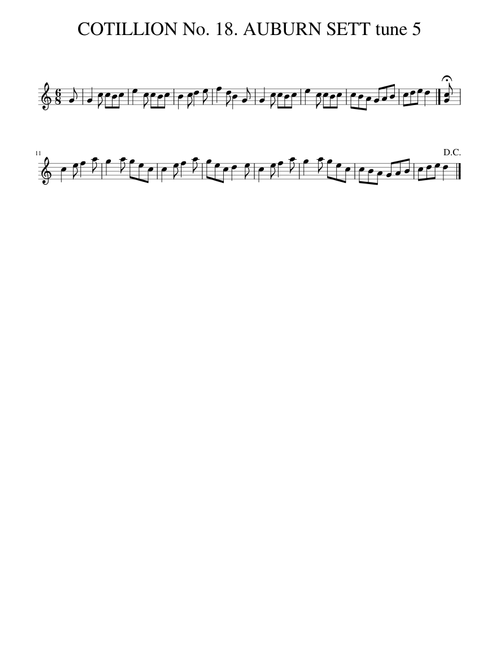 COTILLION No. 18. AUBURN SETT tune 5