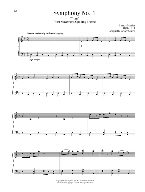 Symphony No. 1 in D Major ("Titan") - Gustav Mahler (Piano Solo)