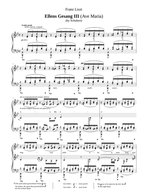 Schubert/Liszt - Ellens Gesang III ("Ave Maria")