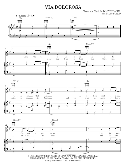 Via dolorosa - Sandi Patty (Piano-Vocal-Guitar)