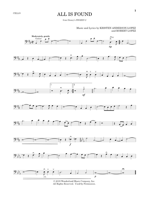All Is Found (from Disney's Frozen 2) - Evan Rachel Wood (Cello Solo)
