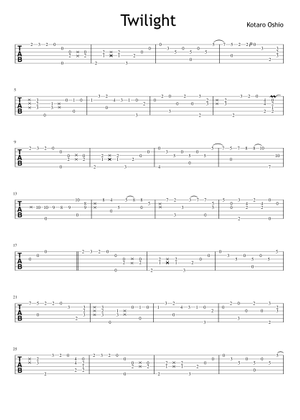 Twilight kotaro Oshio Sheet Music for Clarinet other (Solo