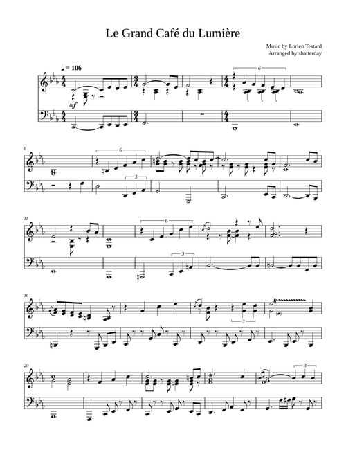 Le Grand Café du Lumière - Clair Obscur: Expedition 33 for solo piano