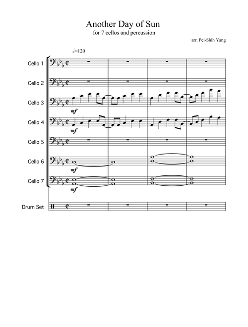 Another Day Of Sun (Arr. Pei-Shih Yang) - Justin Hurwitz, Benj Pasek, Justin Paul (Large Ensemble)