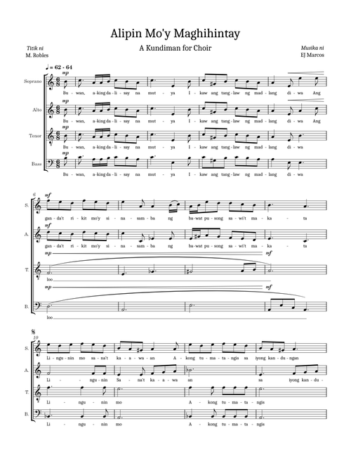 Alipin Mo'y Maghihintay (A Kundiman for Choir)