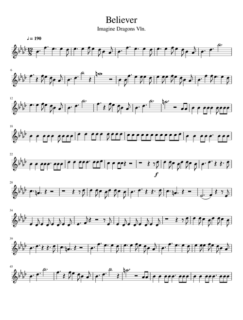 Believer Imagine Dragons Violín