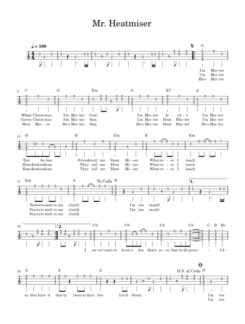 Mr. Heatmiser - Ukulele Chord Melody
