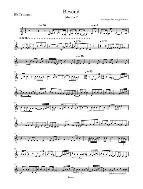 Beyond – Moana 2 - Trumpet Solo