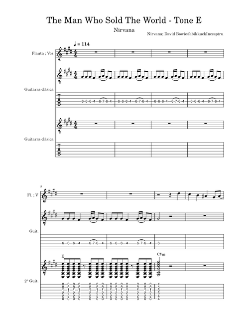 The man who sold the world – Nirvana - Guitar Tone E