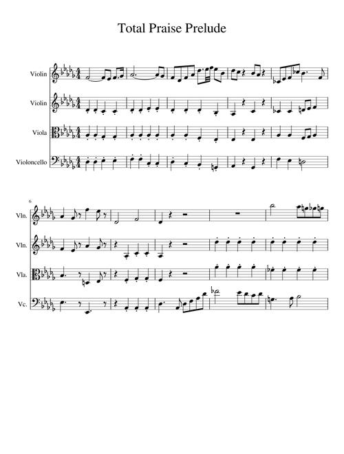 Total Praise Prelude Dflat