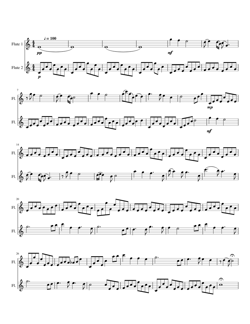I See the Light from Disney's Tangled for Flute Duet Sheet music for