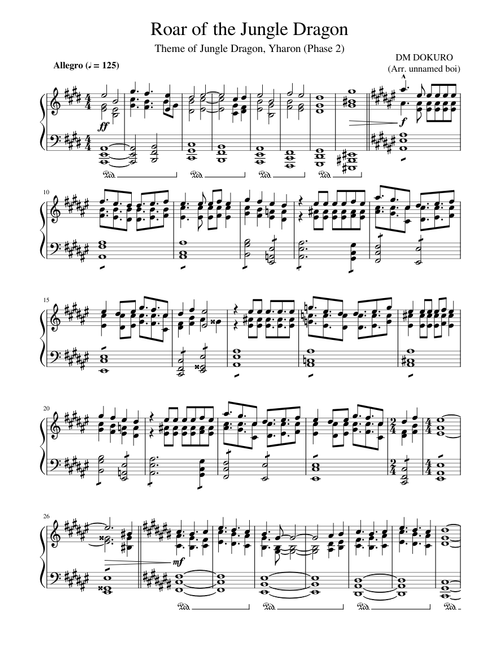 Calamity Mod OST | DM DOKURO - Roar of the Jungle Dragon | Piano solo (OLD VERSION, THIS ONE IS BAD)