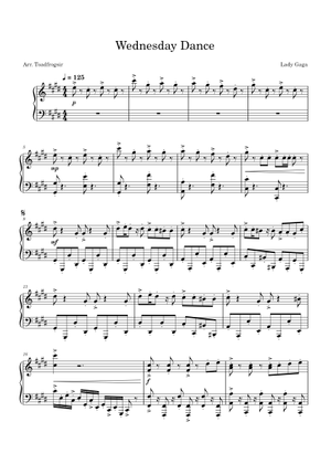 Wednesday Dance – Lady Gaga Sheet Music with Chords for Piano (Solo ...