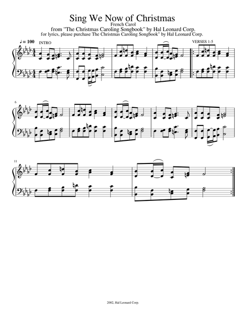 Sing We Now of Christmas
