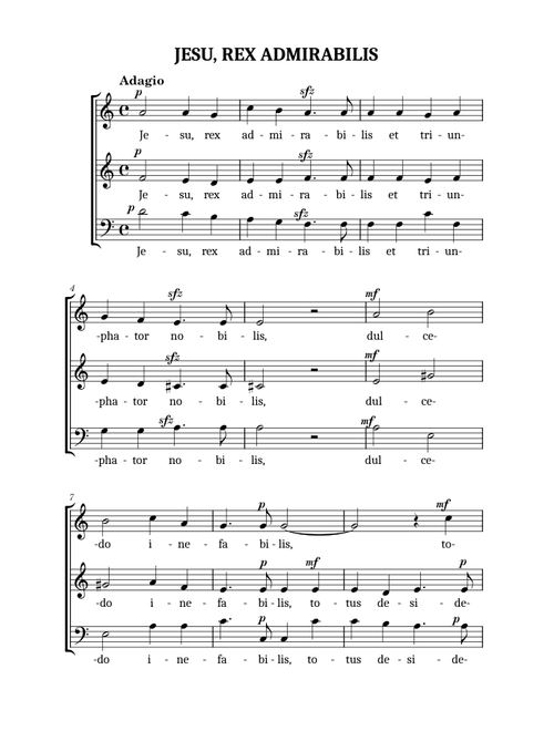 Jesu Rex admirabilis – Giovanni Pierluigi da Palestrina