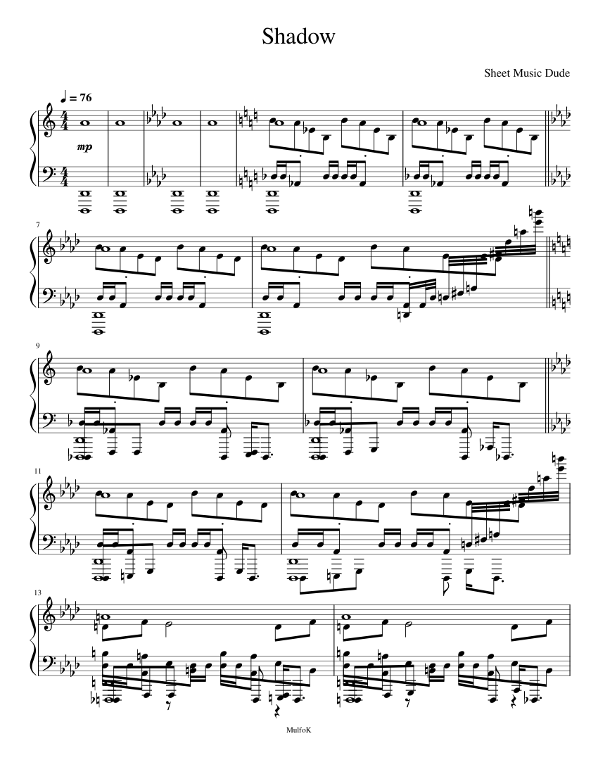 Shadow Piano Tutorial