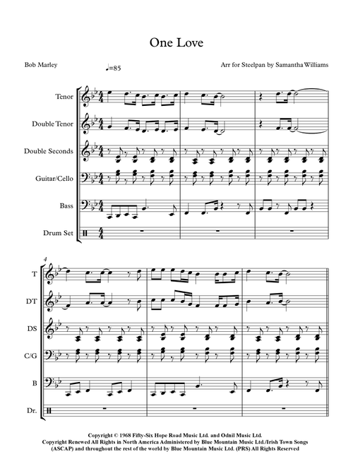 One Love (Arr. Samantha Williams) - Bob Marley (Steel Drum Band)